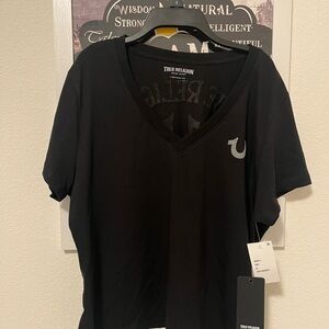 True Religion Crystal V-Neck T-Shirt